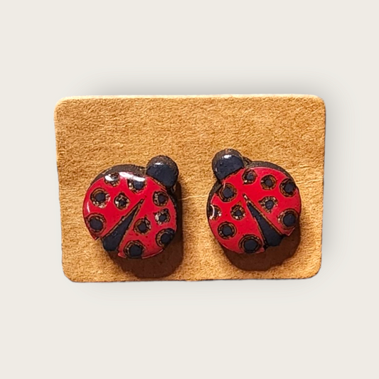 Lady Bug Stud Earrings