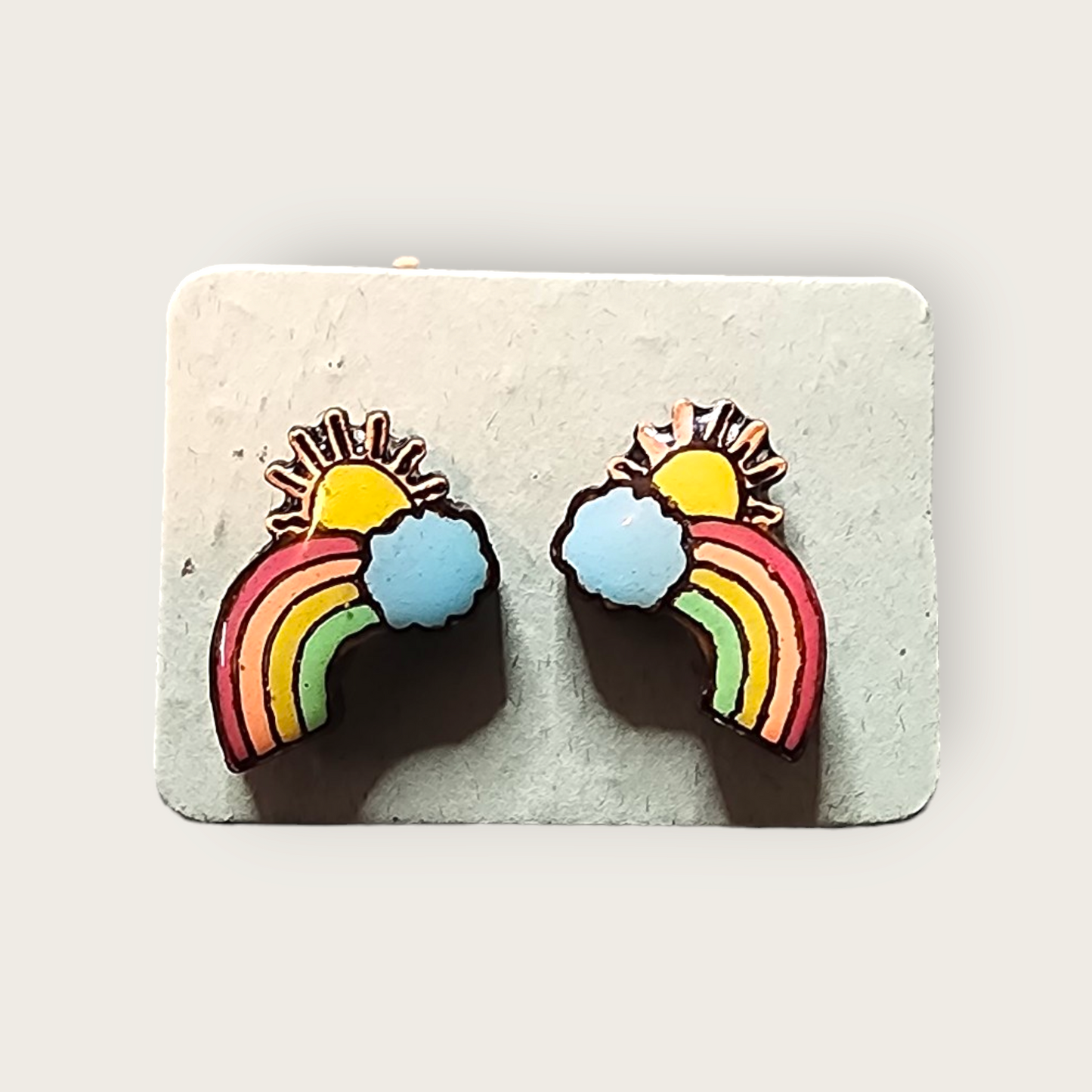 Rainbow Stud Earrings