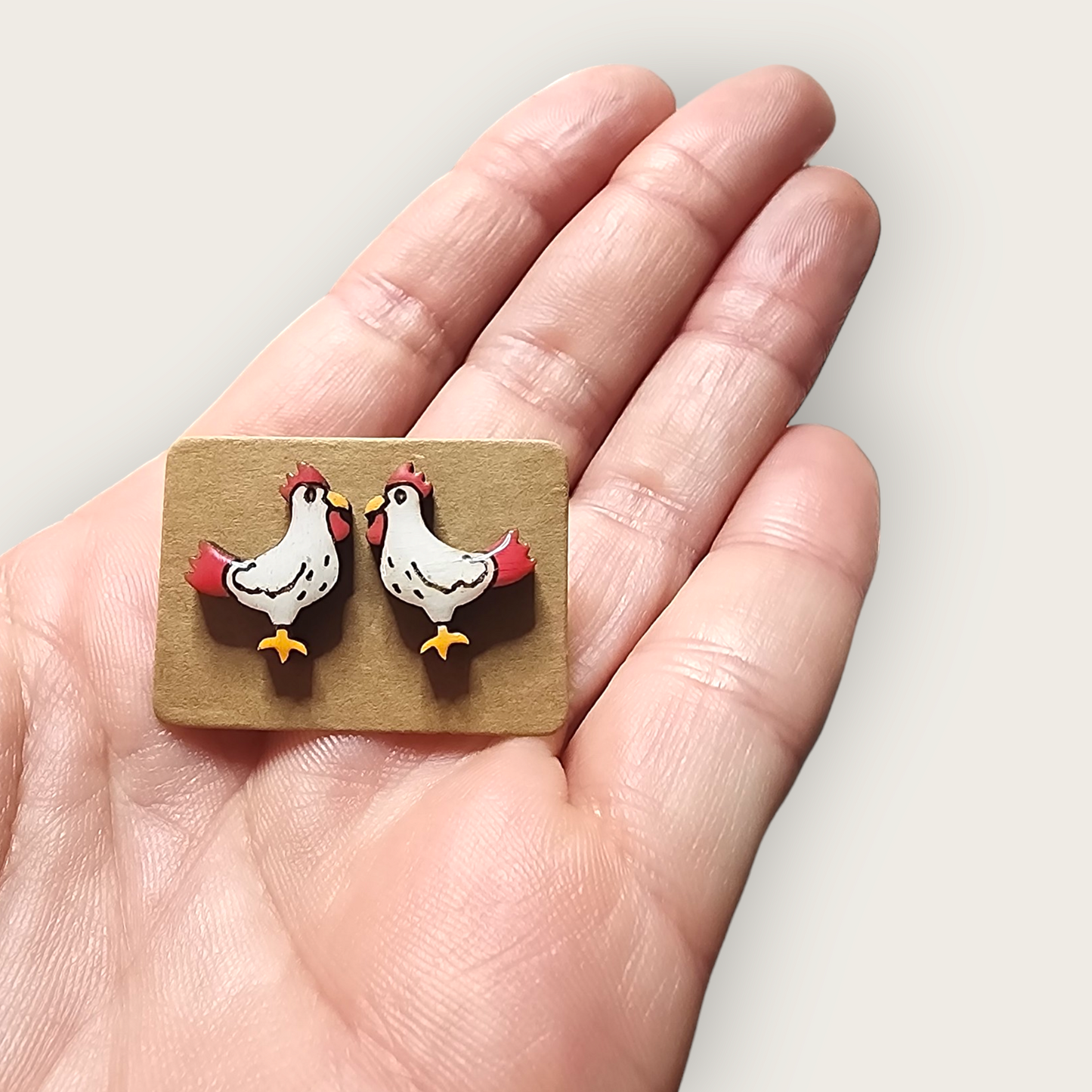 Chicken Stud Earrings