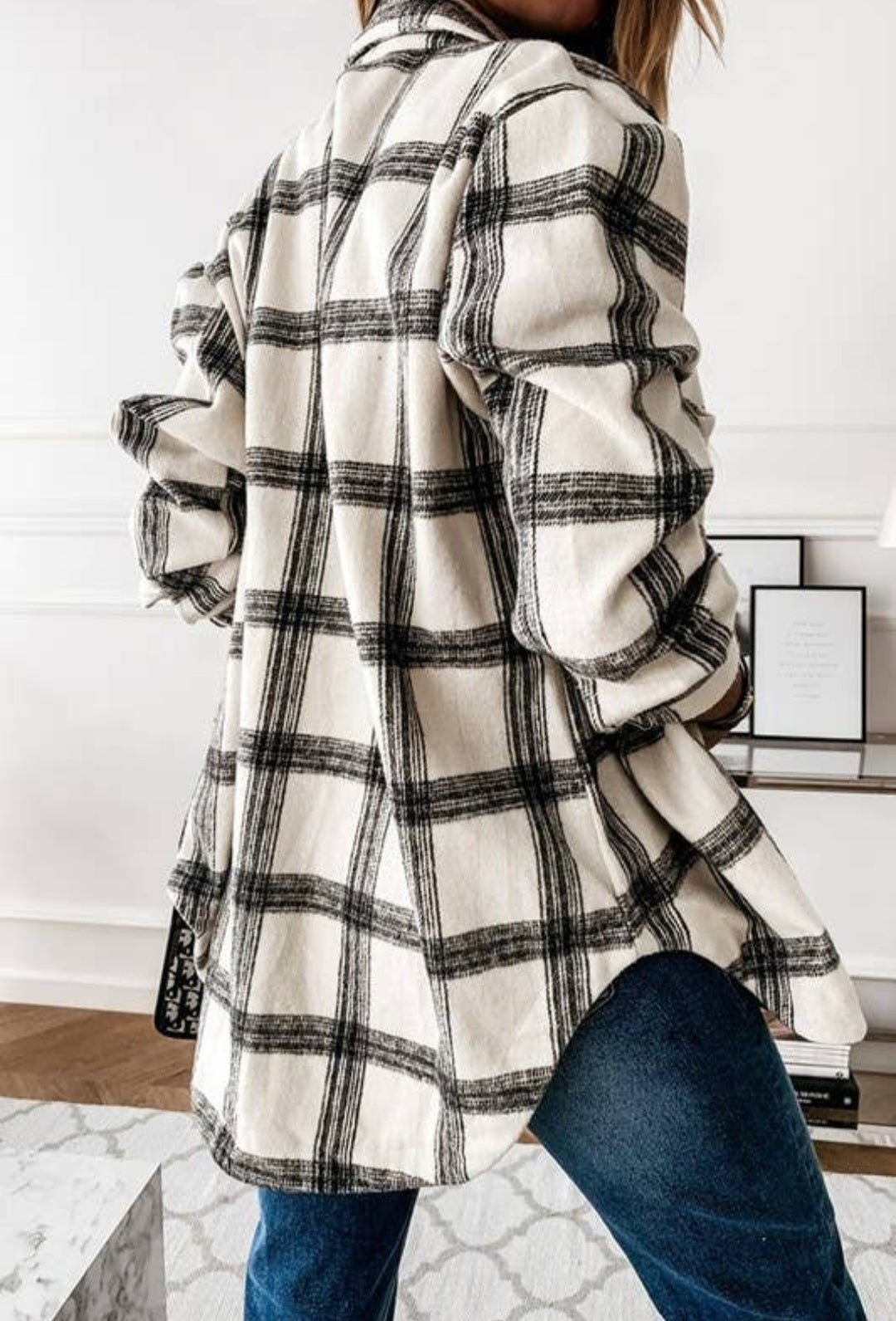 Loose Fit Plaid Shacket