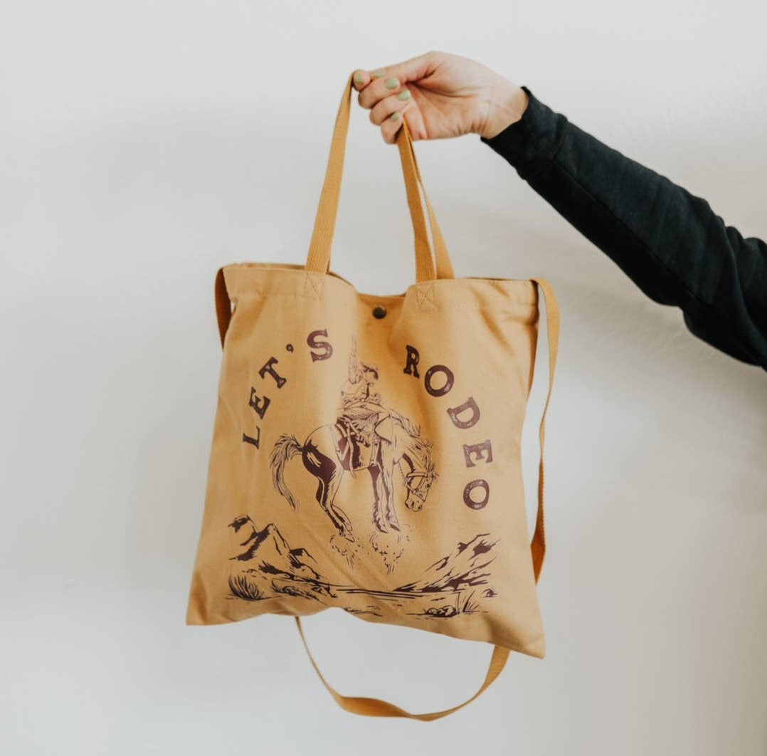 Let's Rodeo Canvas Tote Bag