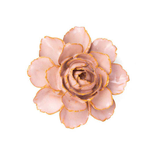France Ceramic Flower Wall Art Pink Zinnia