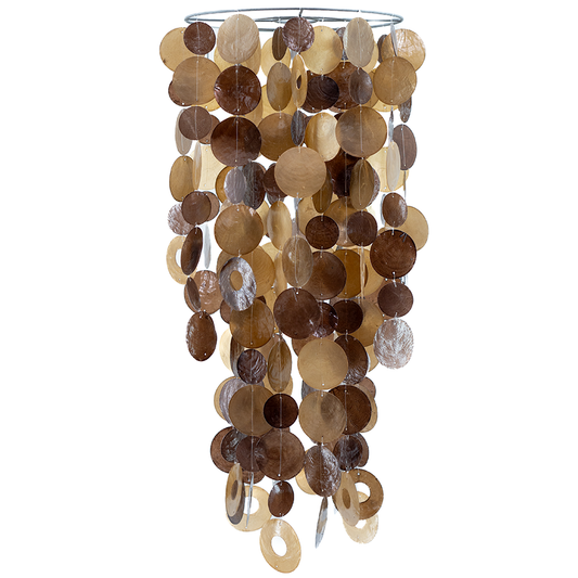 Capiz Chime Chandelier | Beautiful Browns