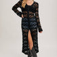 BUTTON DOWN CROCHET MAXI CARDIGAN