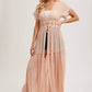 OPEN FRONT LACE TRIMMED MAXI DUSTER SHORT SLEEVED CARDIGAN