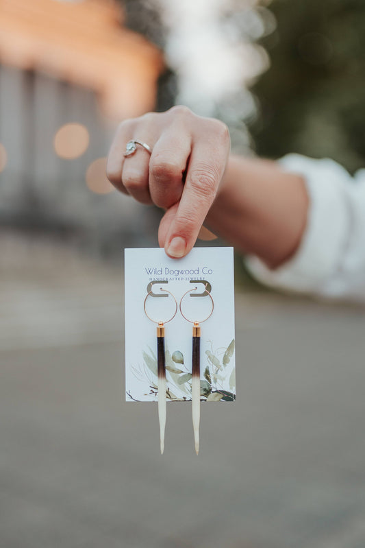 Porcupine quill earrings