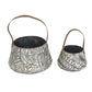 White washed Galvanized Baskets