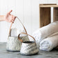 White washed Galvanized Baskets