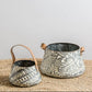 White washed Galvanized Baskets