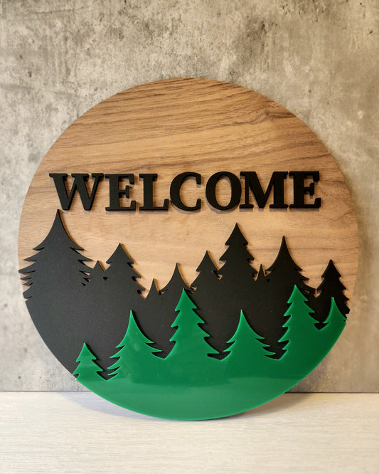 PNW Door Hanger Welcome Sign