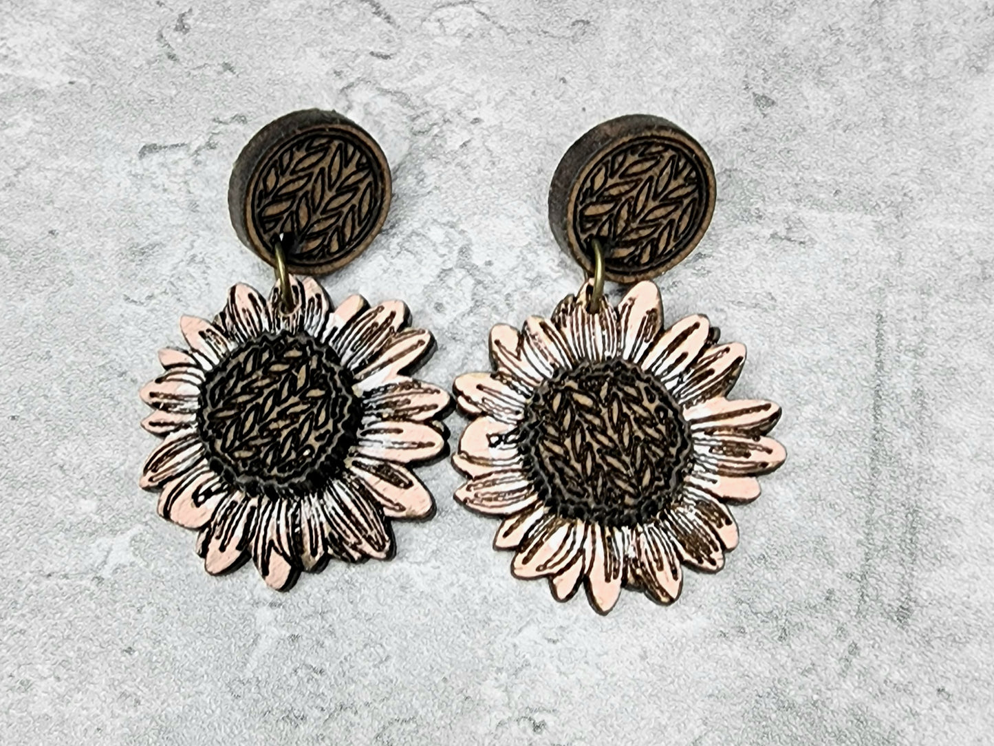 Pink Sunflower Dangles