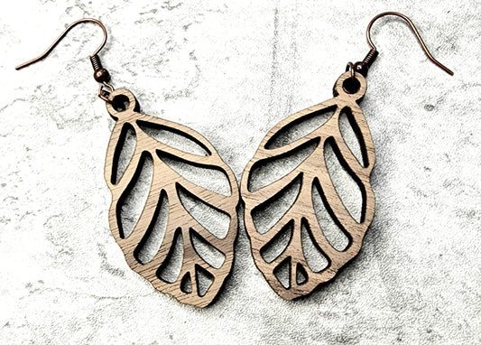 Skeletonized Leaf Earring